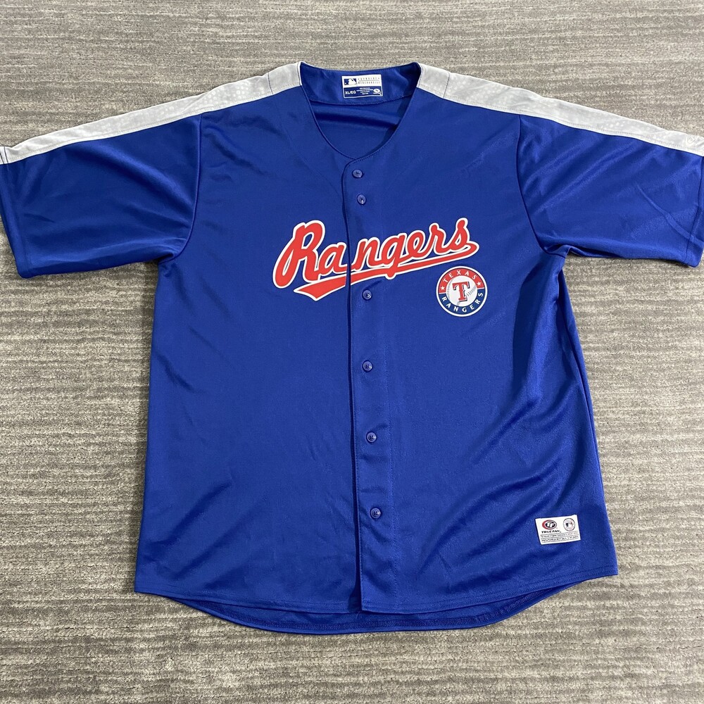 Texas Rangers Jersey Shirt Mens XL MLB Baseball True Fan Series Polyester Fan Ap